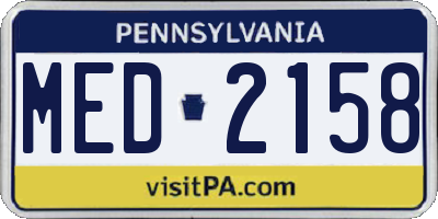 PA license plate MED2158