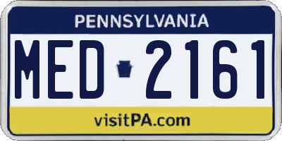 PA license plate MED2161