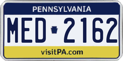 PA license plate MED2162