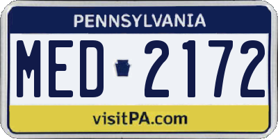 PA license plate MED2172