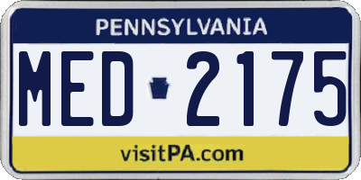 PA license plate MED2175