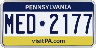 PA license plate MED2177