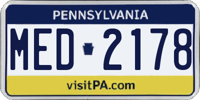 PA license plate MED2178