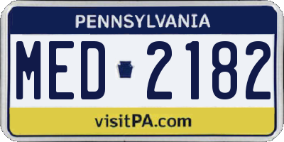 PA license plate MED2182