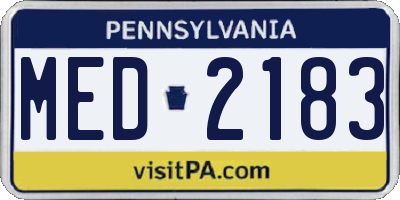 PA license plate MED2183