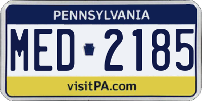 PA license plate MED2185
