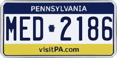 PA license plate MED2186