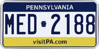 PA license plate MED2188