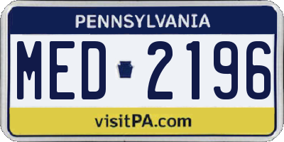 PA license plate MED2196