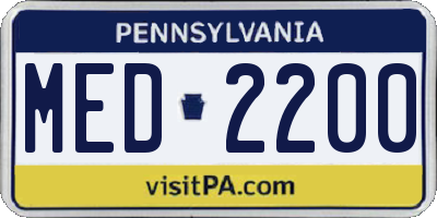 PA license plate MED2200
