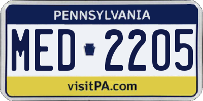 PA license plate MED2205