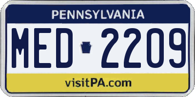 PA license plate MED2209