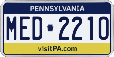 PA license plate MED2210
