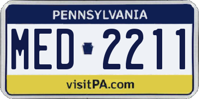 PA license plate MED2211