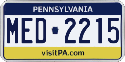 PA license plate MED2215