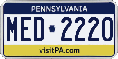 PA license plate MED2220