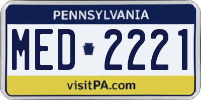 PA license plate MED2221