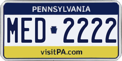 PA license plate MED2222
