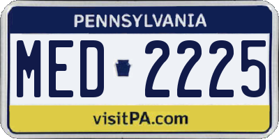 PA license plate MED2225