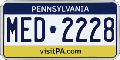 PA license plate MED2228