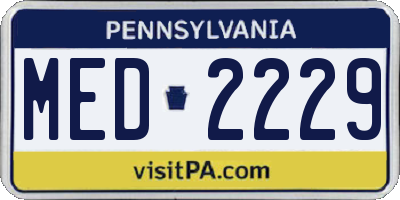 PA license plate MED2229