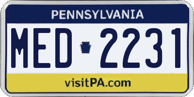 PA license plate MED2231