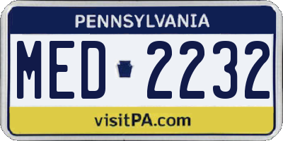 PA license plate MED2232