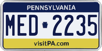 PA license plate MED2235