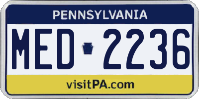 PA license plate MED2236