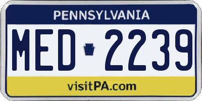 PA license plate MED2239