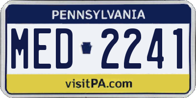 PA license plate MED2241