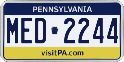PA license plate MED2244