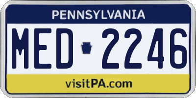 PA license plate MED2246