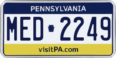 PA license plate MED2249