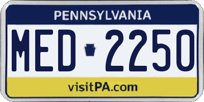 PA license plate MED2250