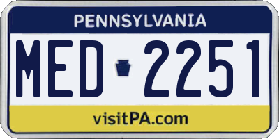 PA license plate MED2251