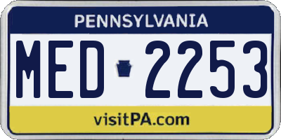 PA license plate MED2253