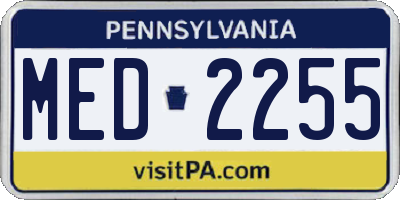 PA license plate MED2255