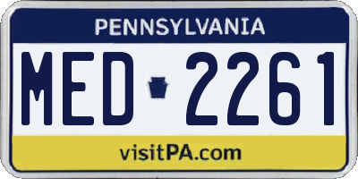 PA license plate MED2261
