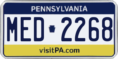 PA license plate MED2268