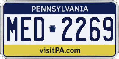 PA license plate MED2269