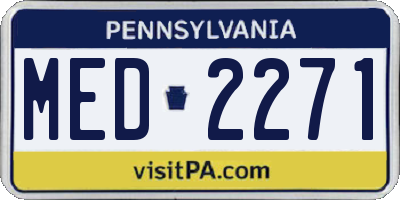 PA license plate MED2271