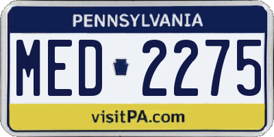 PA license plate MED2275