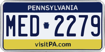 PA license plate MED2279