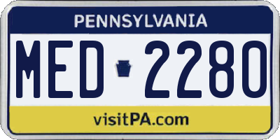 PA license plate MED2280