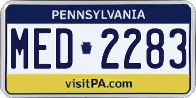 PA license plate MED2283