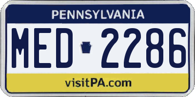 PA license plate MED2286