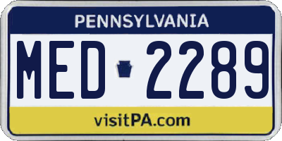 PA license plate MED2289