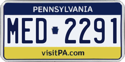PA license plate MED2291