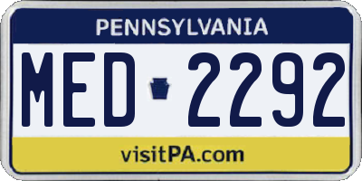 PA license plate MED2292